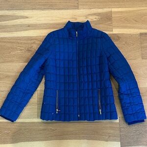 J. Crew Royal Blue Quilted Zip Jacket